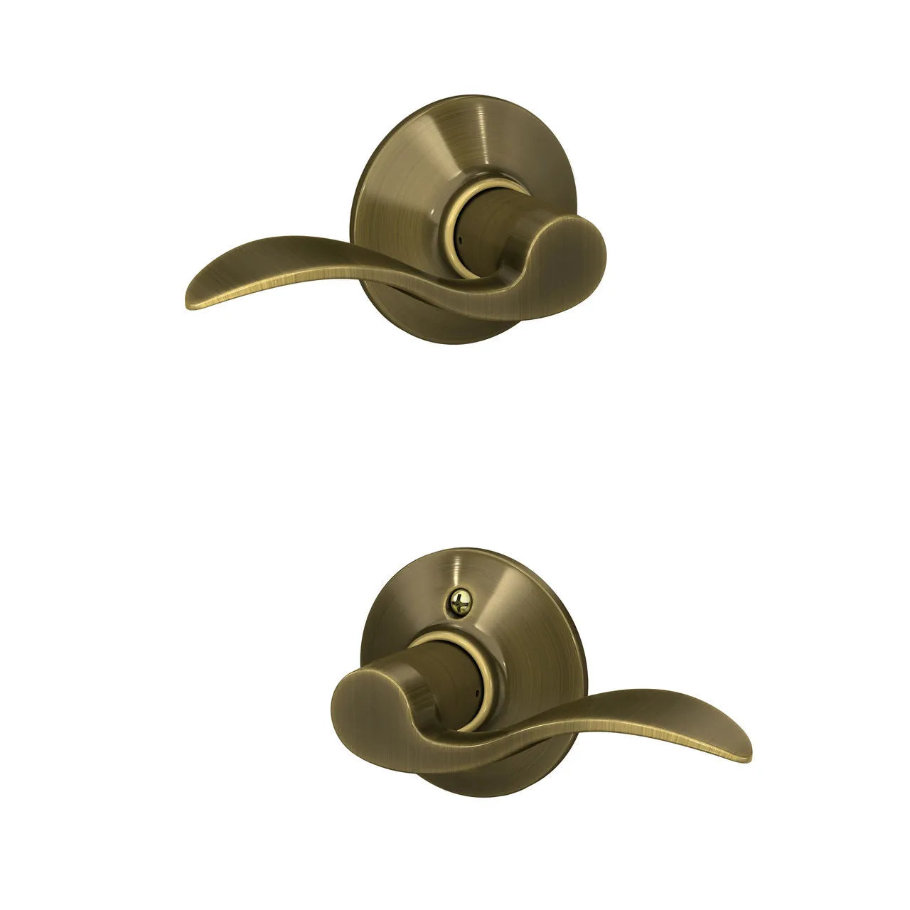 Schlage Accent Lever in Antique Brass finish