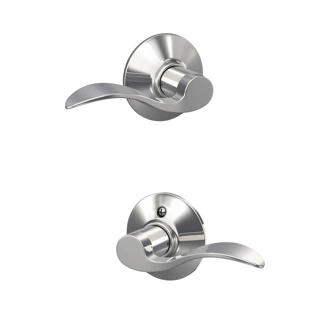 Schlage Accent Lever in Bright Chrome finish