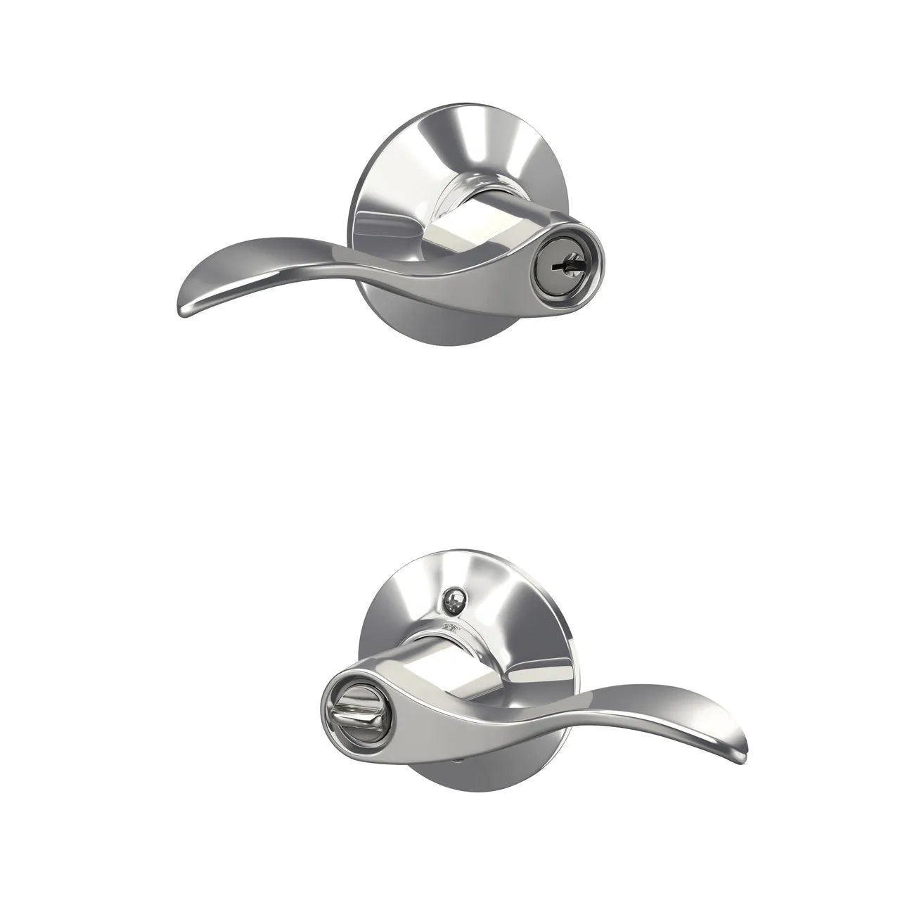 Schlage Accent Lever in Bright Chrome finish