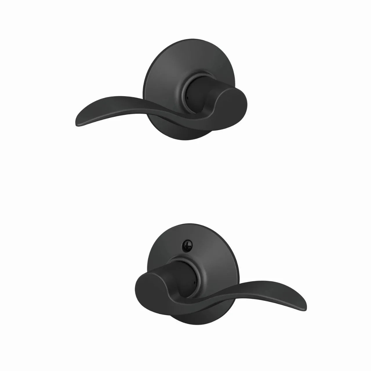 Schlage Accent Lever in Flat Black finish