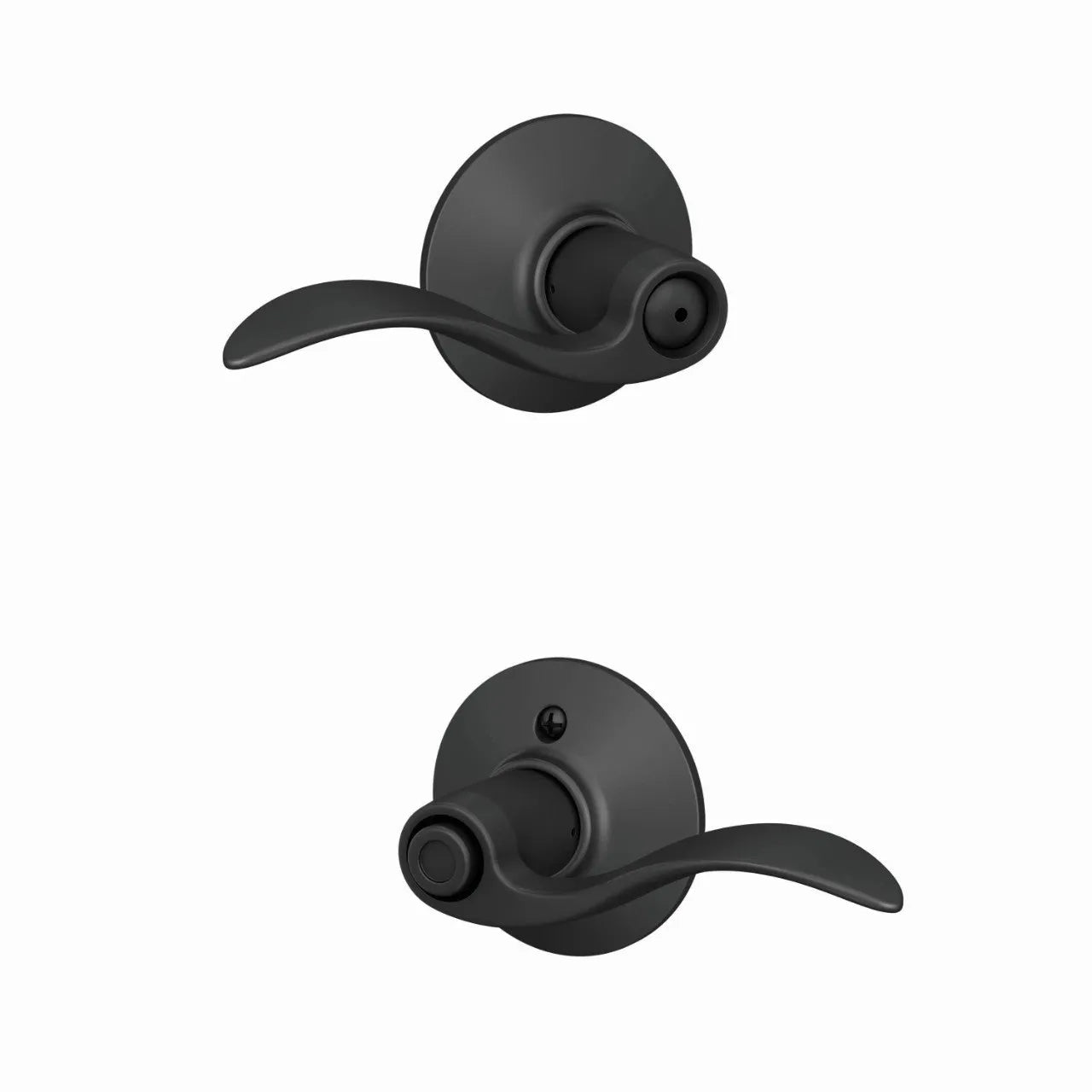 Schlage Accent Lever in Flat Black finish