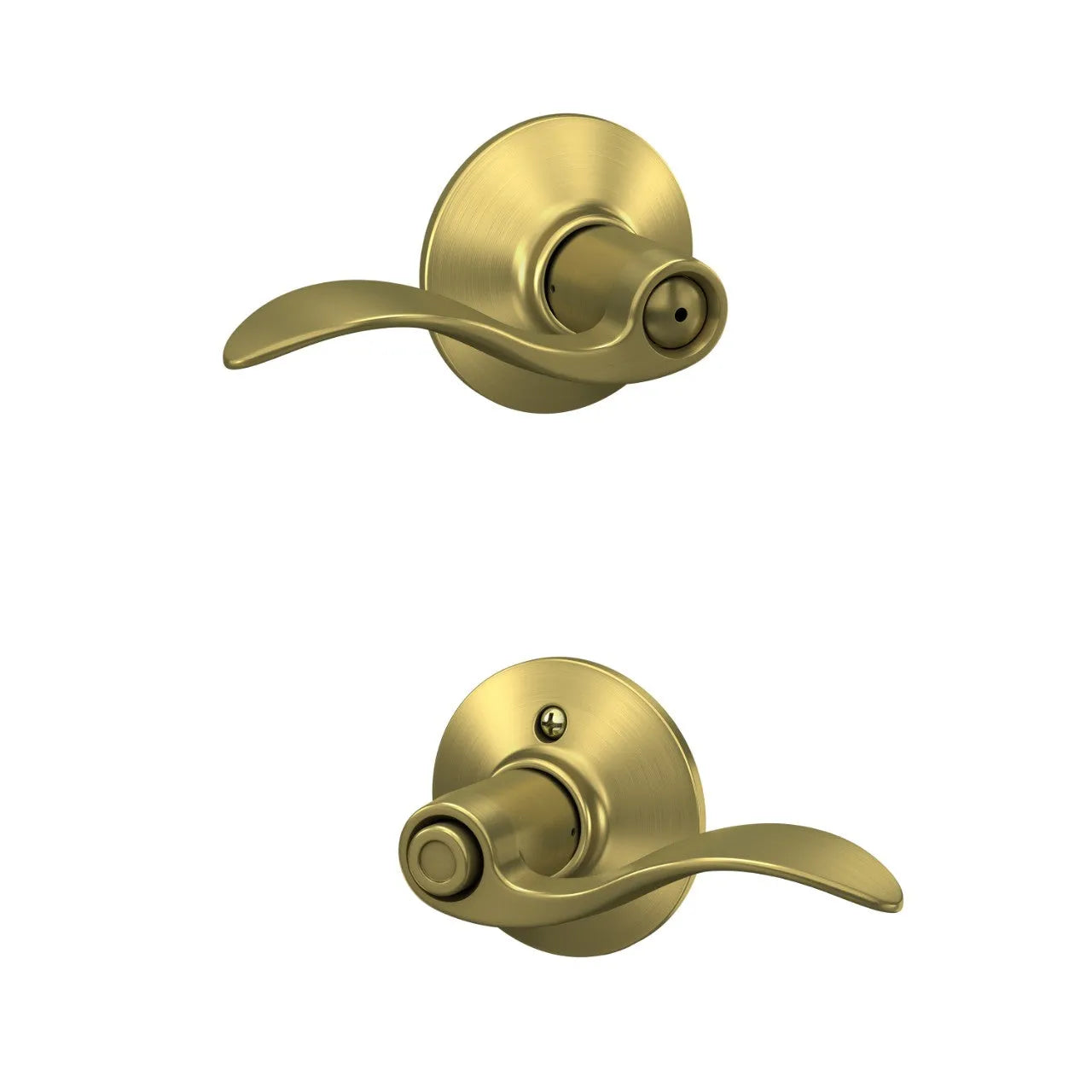 Schlage Accent Lever in Satin Brass finish
