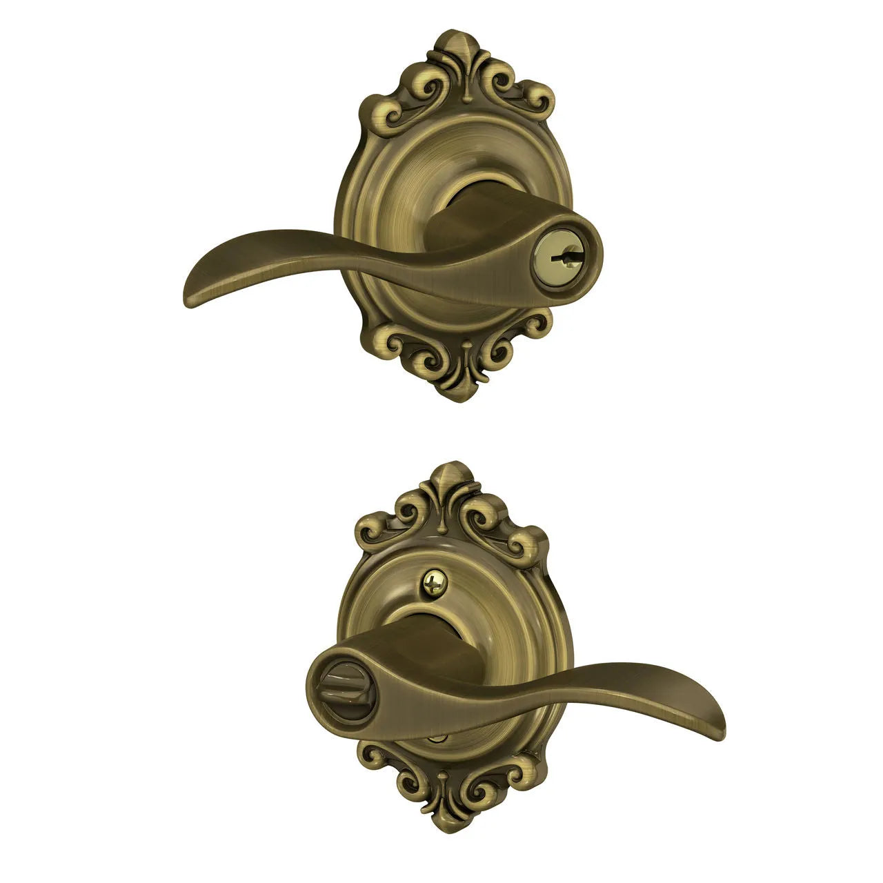 SchlageSchlage Accent Lever with Brookshire Rosette in 