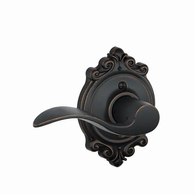 Schlage Accent Lever with Brookshire Rosette Aged Bronze