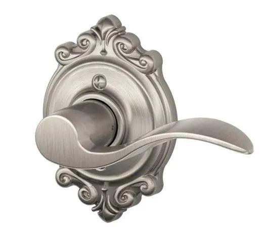 Schlage Accent Lever with Brookshire Rosette Satin Nickel