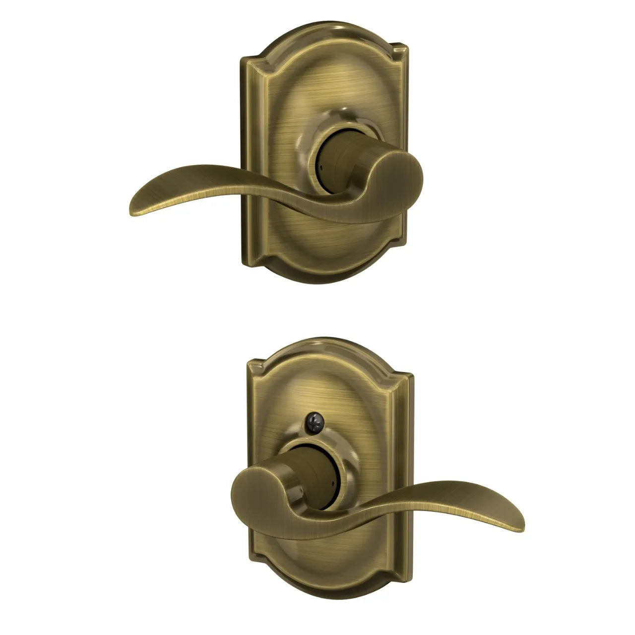SchlageSchlage Accent Lever with Camelot Rosette in 