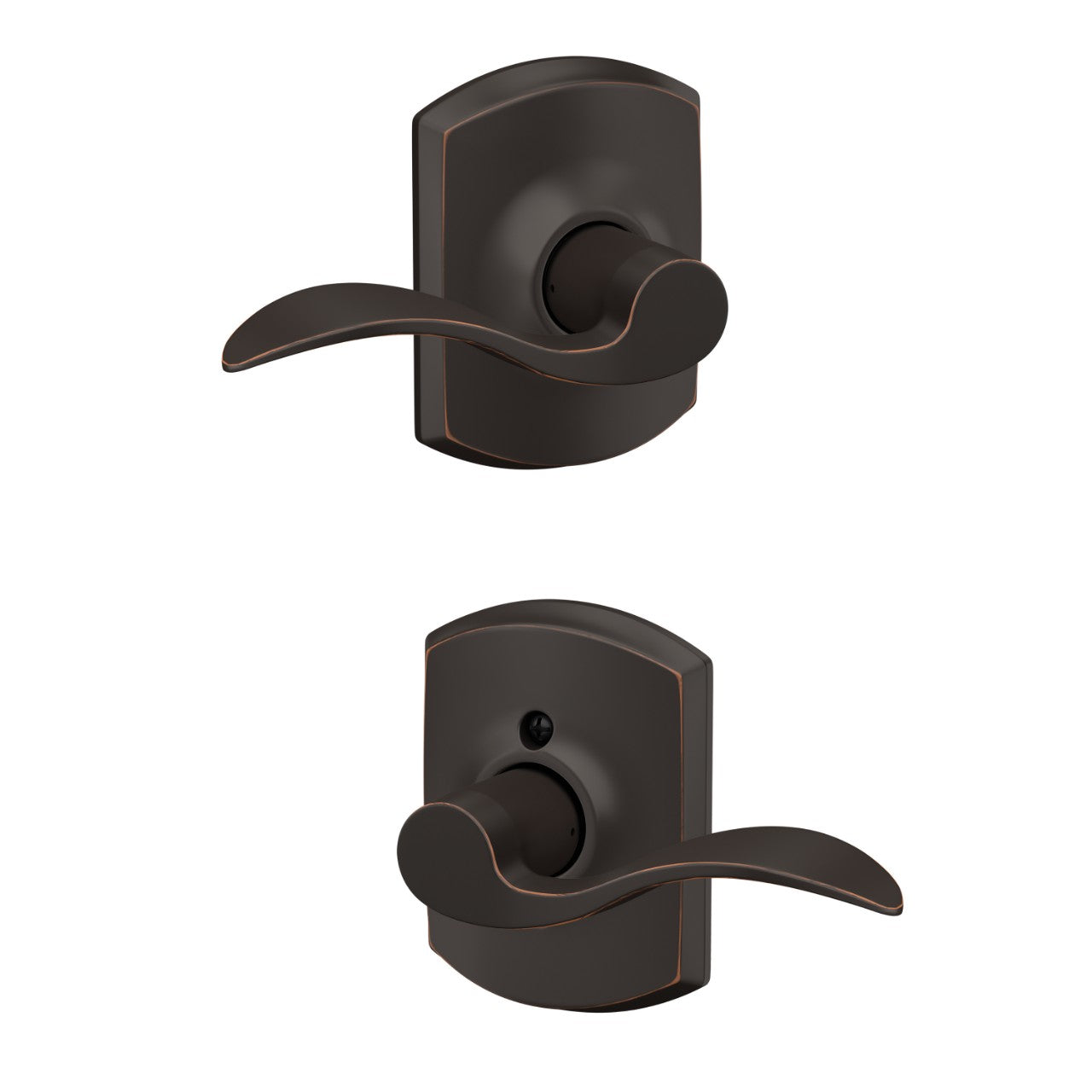 SchlageSchlage Accent Lever with Greenwich Rosette in 