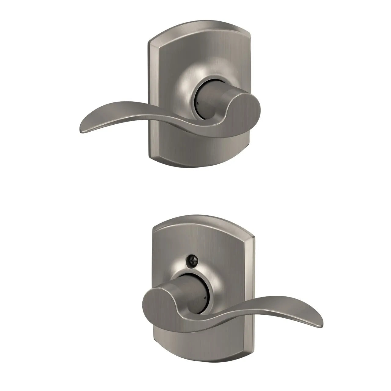 Schlage Accent Lever with Greenwich Rosette in 