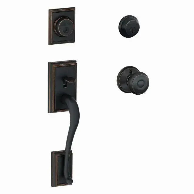 SchlageSchlage Addison Double Cylinder Handleset With Georgian Knob in 