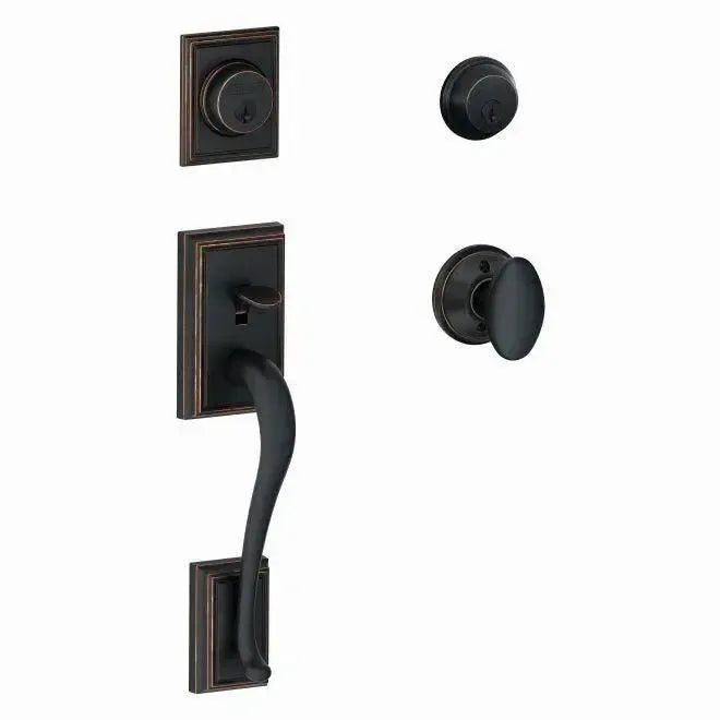 SchlageSchlage Addison Double Cylinder Handleset With Siena Knob in 