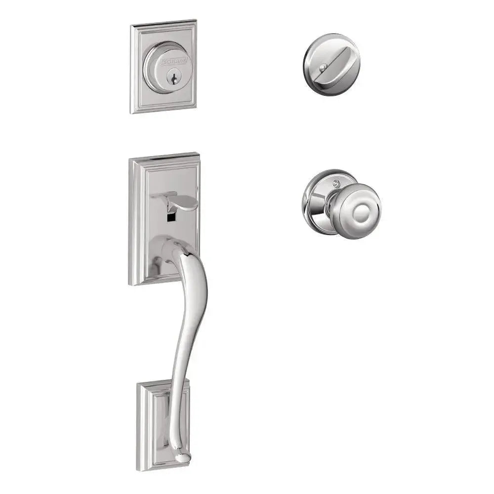 Addison Handke Schlage Addison Single Cylinder Handleset with Georgian Knob