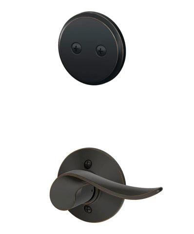 Schlage Left Hand Sacramento Lever Dummy Interior Trim - Exterior Handleset Sold Separately in Aged Bronze finish