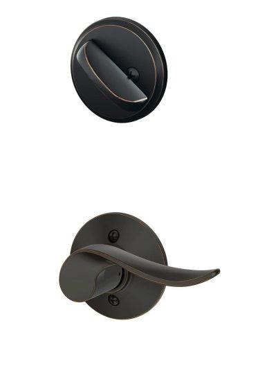 Schlage Left Hand Sacramento Lever Interior Active Trim - Exterior Handleset Sold Separately in Aged Bronze finish