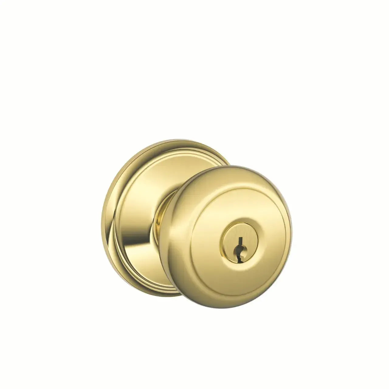 Schlage Andover Knob in Bright Brass finish