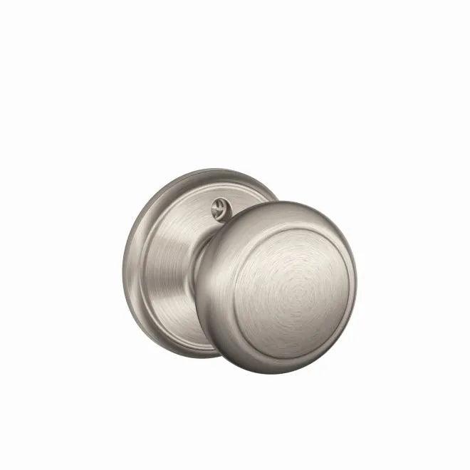 Schlage Andover Knob Half Dummy Satin Nickel