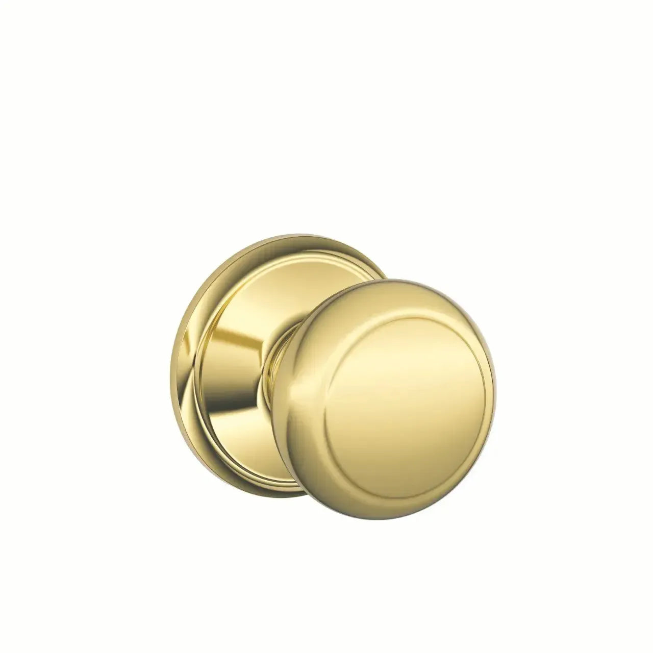 Schlage Andover Knob in Lifetime Brass finish
