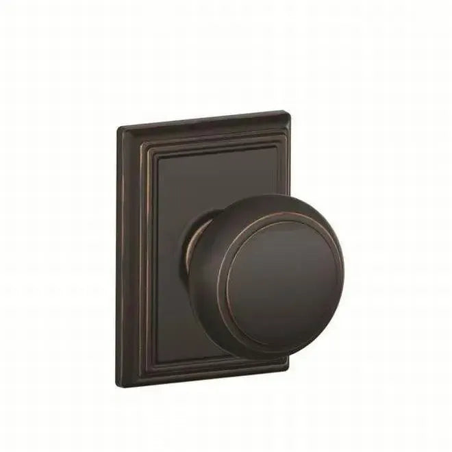 SchlageSchlage Andover Knob With Addison Rosette Dummy Interior Trim - Exterior Handleset Sold Separately in 