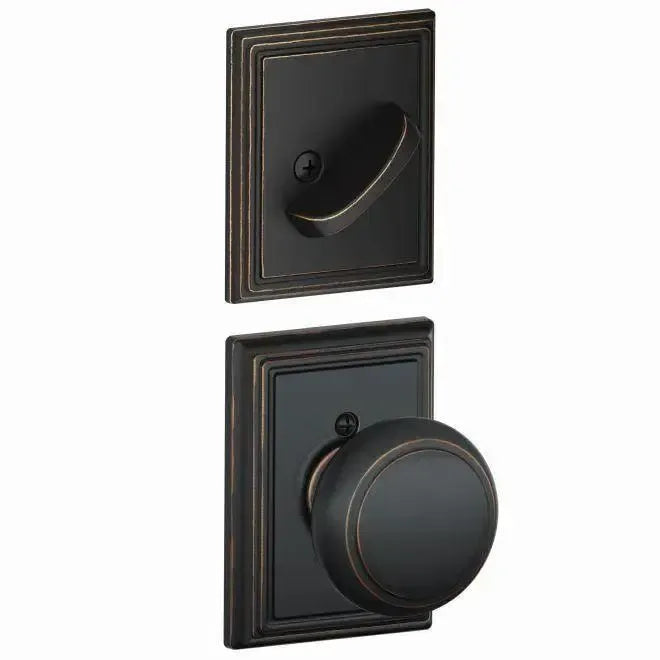 SchlageSchlage Andover Knob With Addison Rosette Interior Active Trim - Exterior Handleset Sold Separately in 