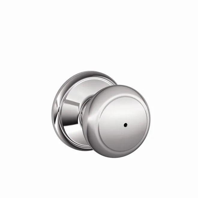 Schlage Andover Privacy Knob Bright Chrome