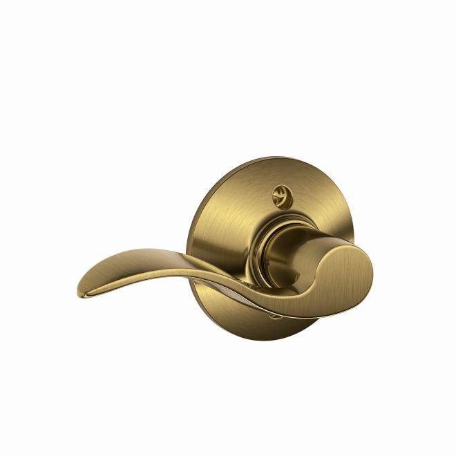 Schlage Left Hand Accent Lever Half Dummy in Antique Brass finish