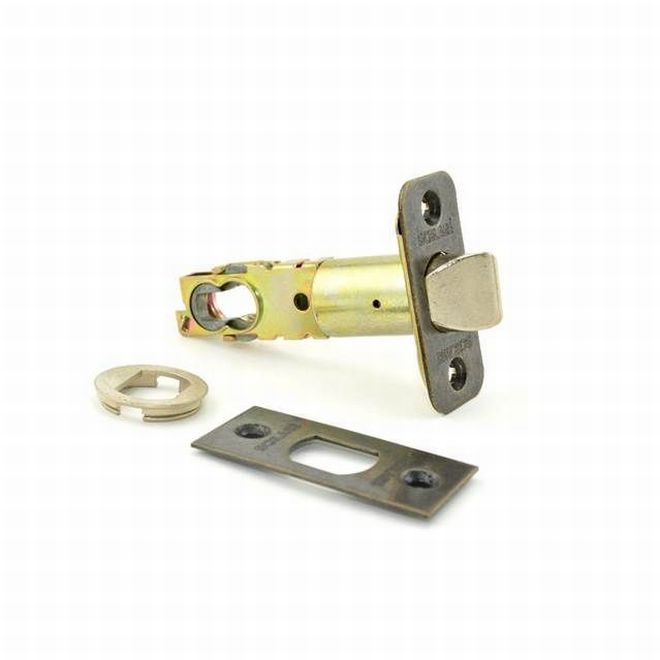 Schlage Triple Option Adjustable Spring Latch in Antique Brass finish