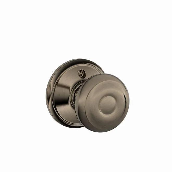 Schlage Georgian Knob Half Dummy in Antique Pewter finish