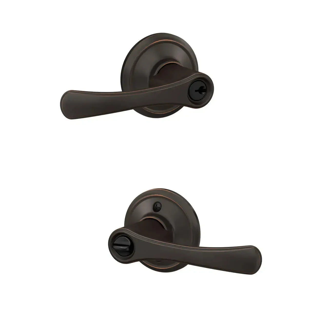 Schlage Avila Lever in Aged Bronze finish