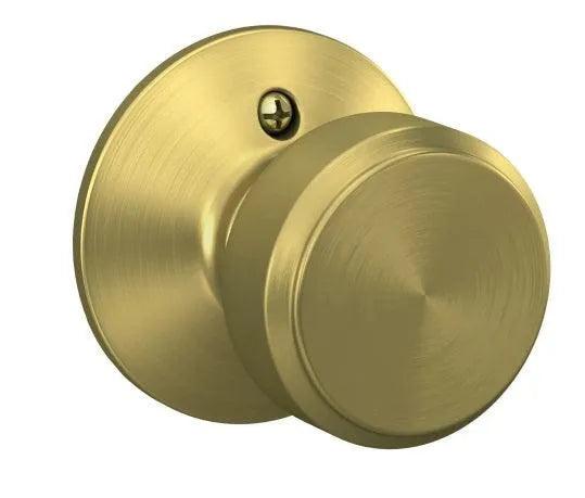 Schlage Bowery Knob Half Dummy Satin Brass