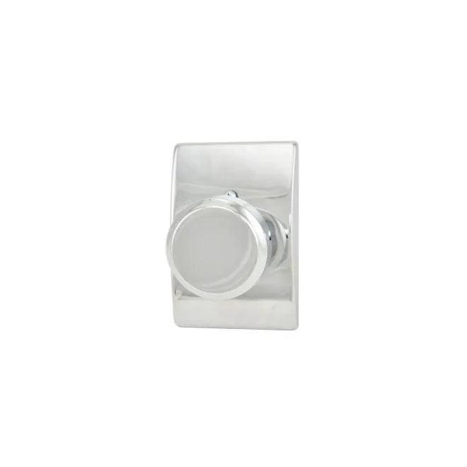 Schlage Bowery Knob Half Dummy With Century Rosette in Bright Chrome finish