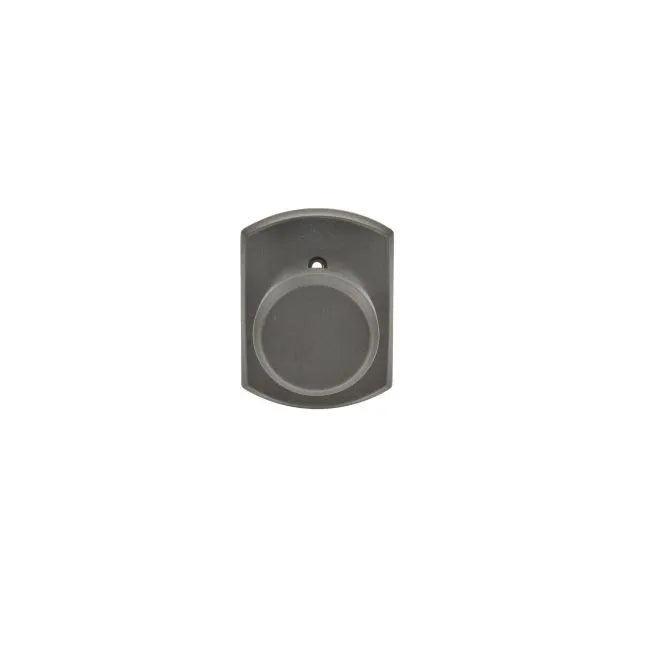 Schlage Bowery Knob Half Dummy With Greenwich Rosette Flat Black