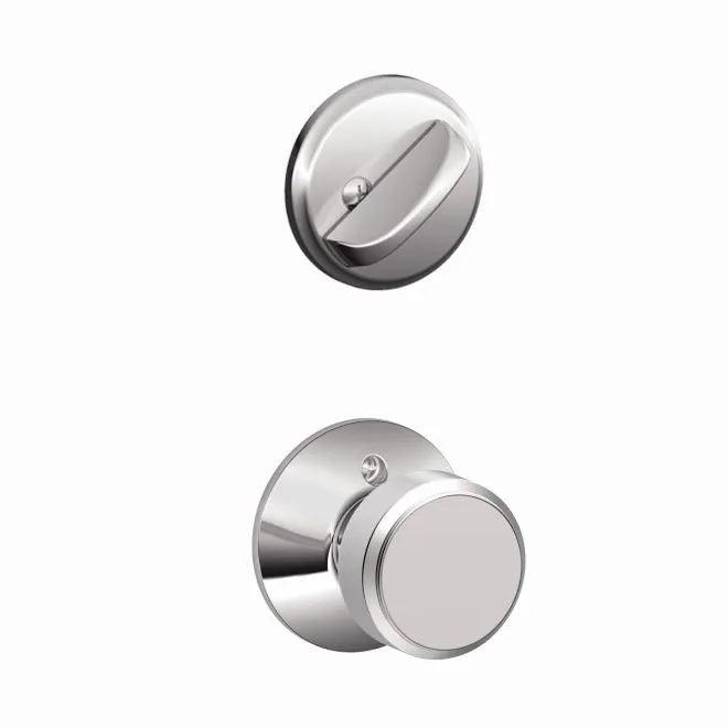 Schlage Bowery Knob Interior Active Trim - Exterior Handleset Sold Separately in Bright Chrome finish