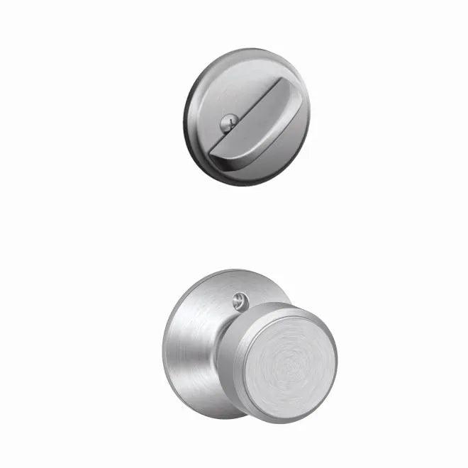 Schlage Bowery Knob Interior Active Trim - Exterior Handleset Sold Separately in Satin Chrome finish