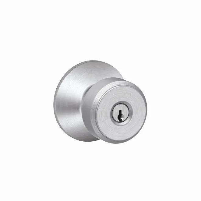 Schlage Bowery Knob Keyed Entry Lock in Satin Chrome finish
