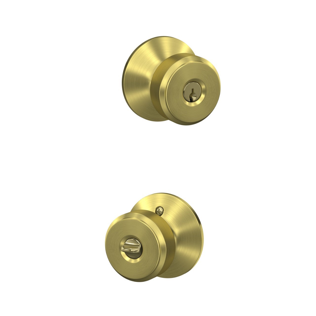 Schlage Bowery Knob Satin Brass