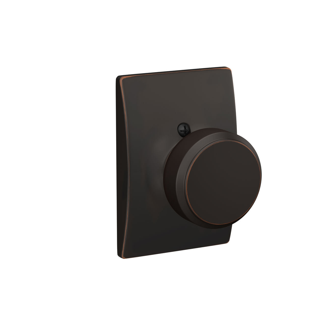 Schlage Bowery Knob With Century Rosette Aged Bronze