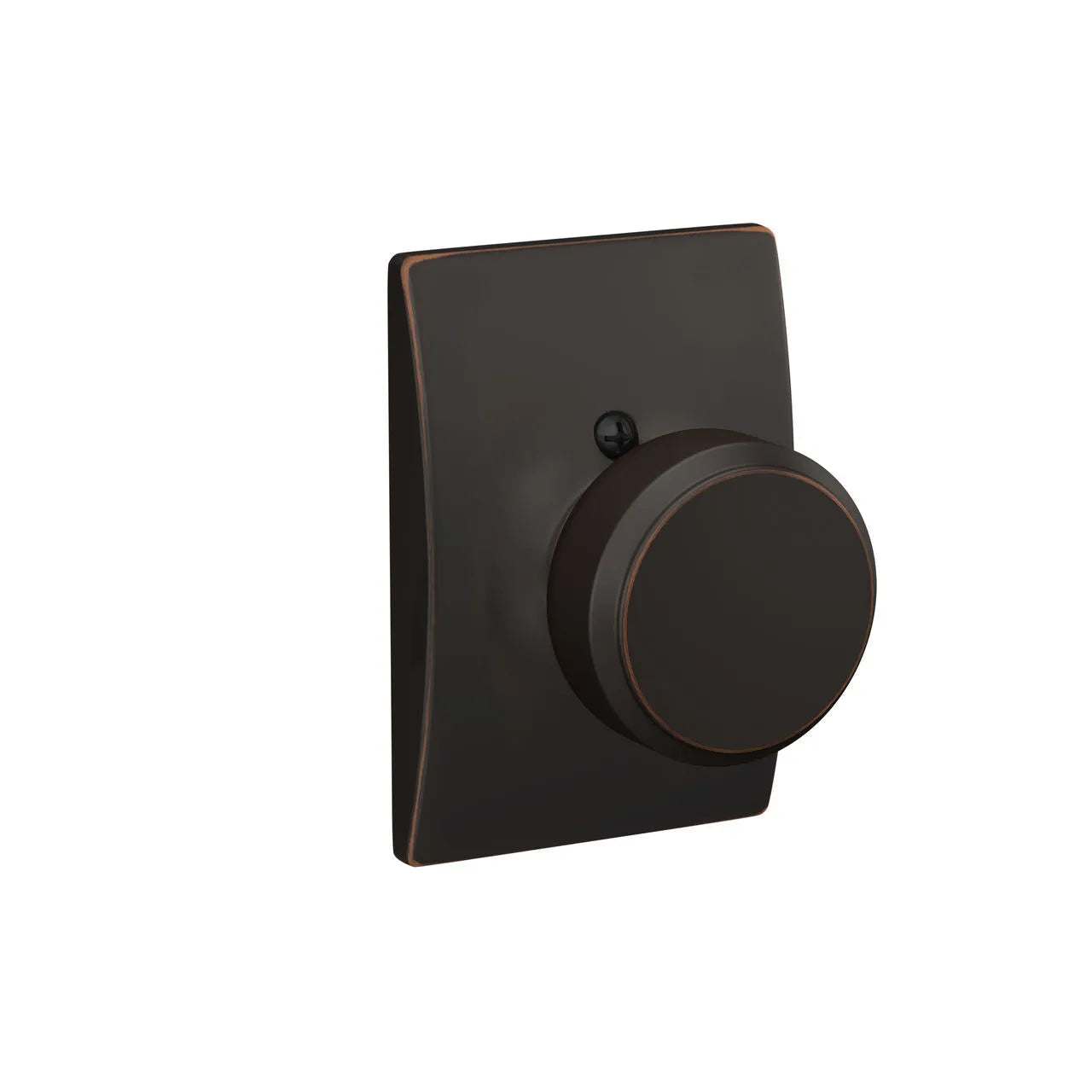 Schlage Bowery Knob With Century Rosette Aged Bronze