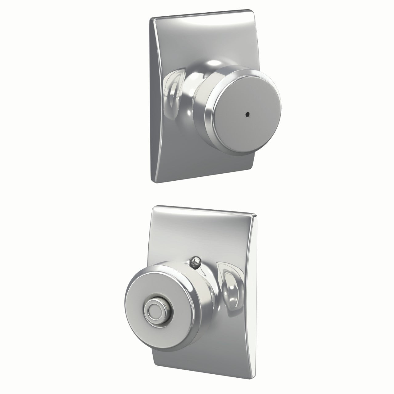 Schlage Bowery Knob With Century Rosette Bright Chrome