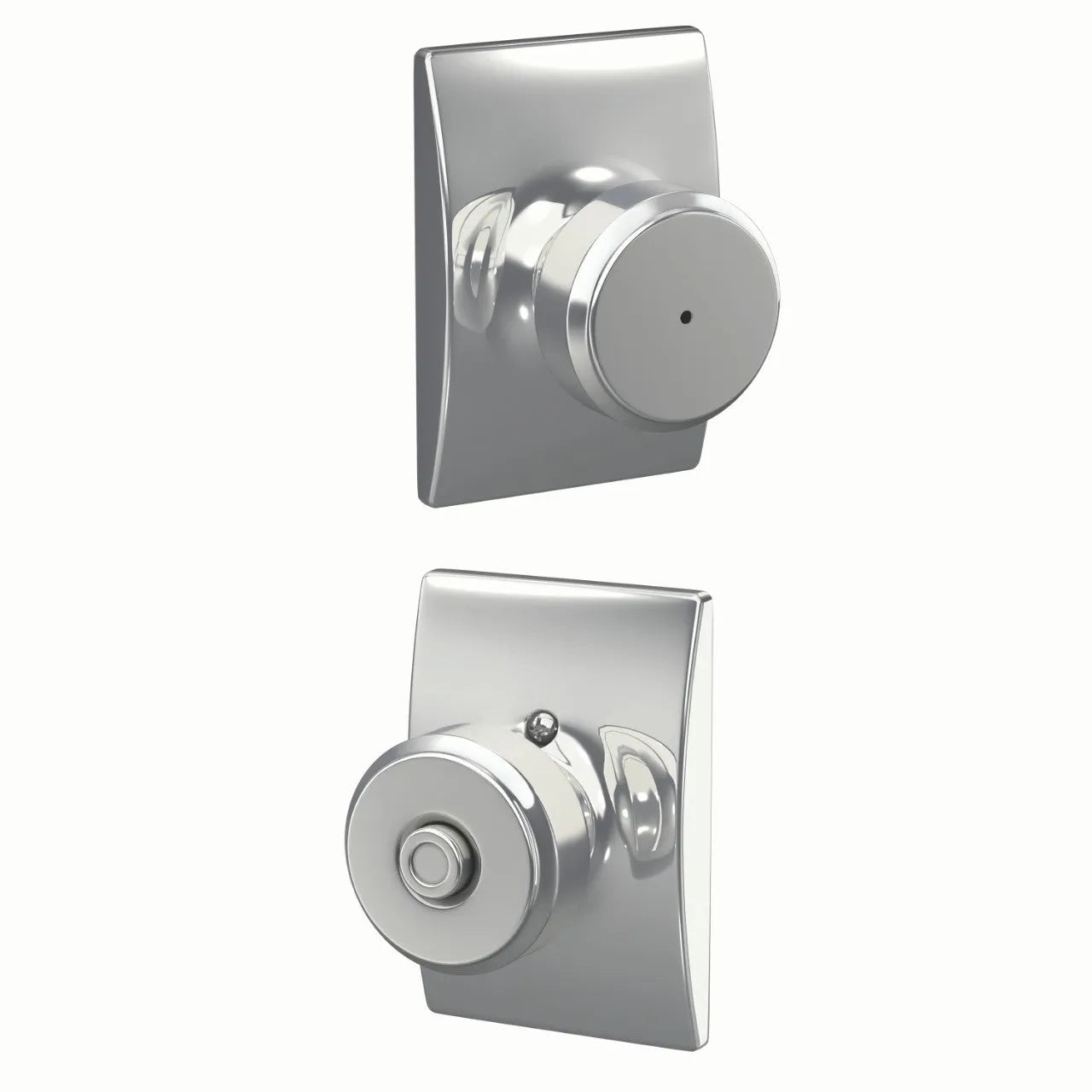 Schlage Bowery Knob With Century Rosette Bright Chrome