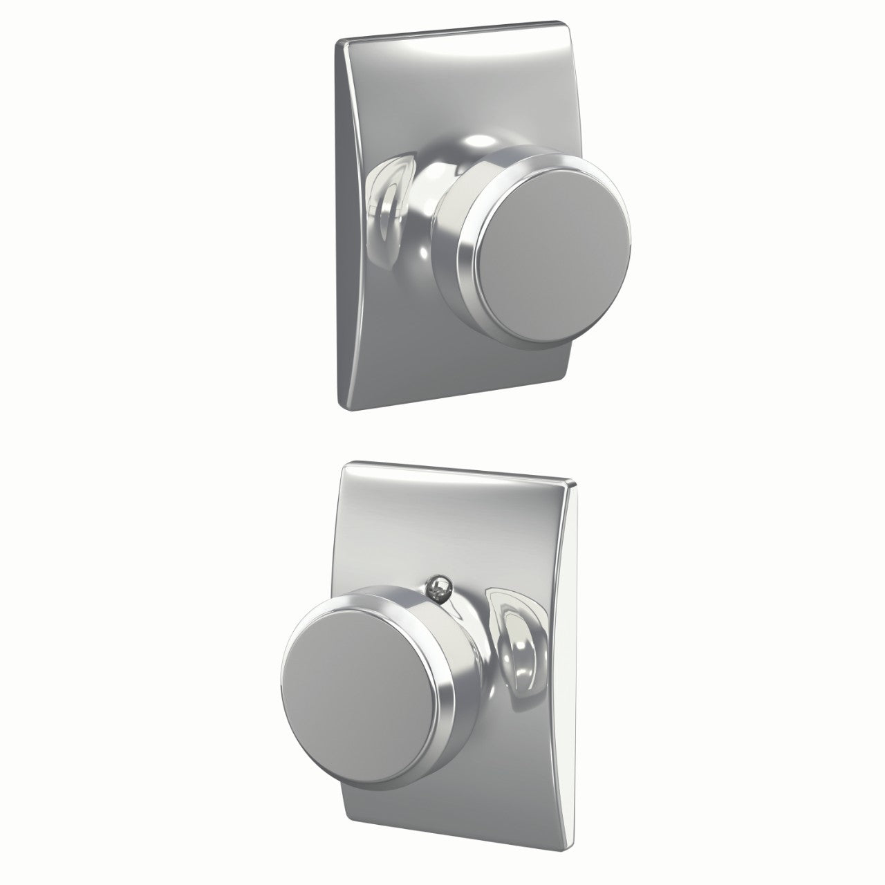 Schlage Bowery Knob With Century Rosette Bright Chrome