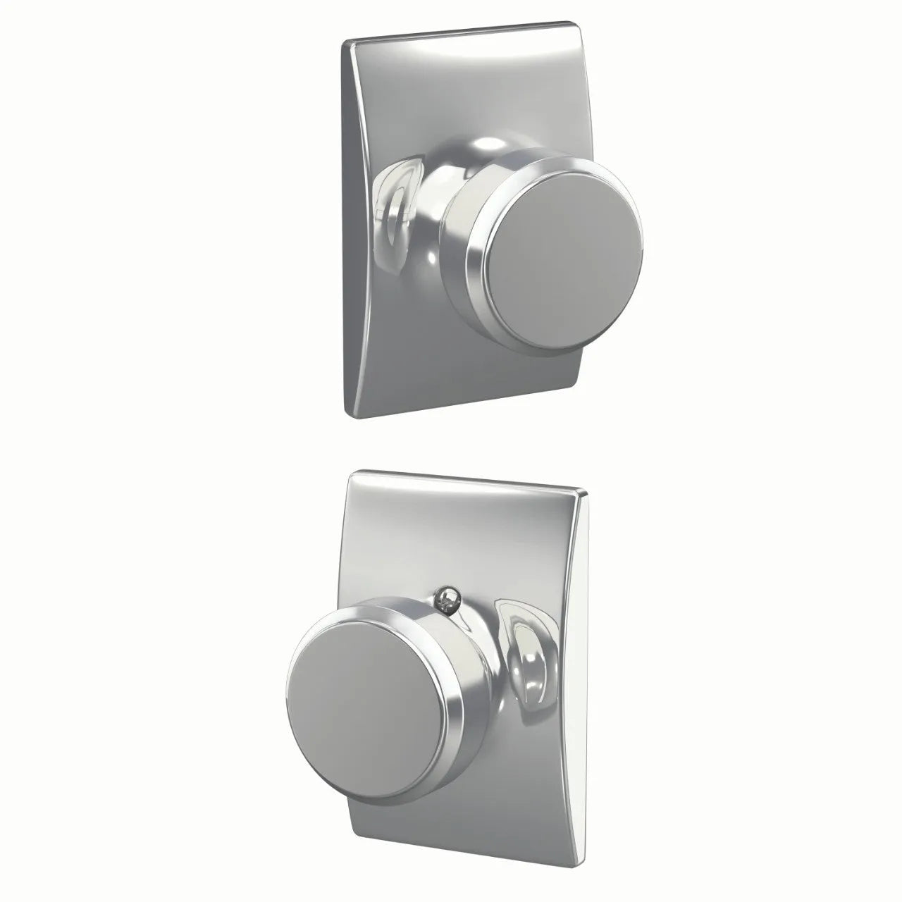 Schlage Bowery Knob With Century Rosette Bright Chrome