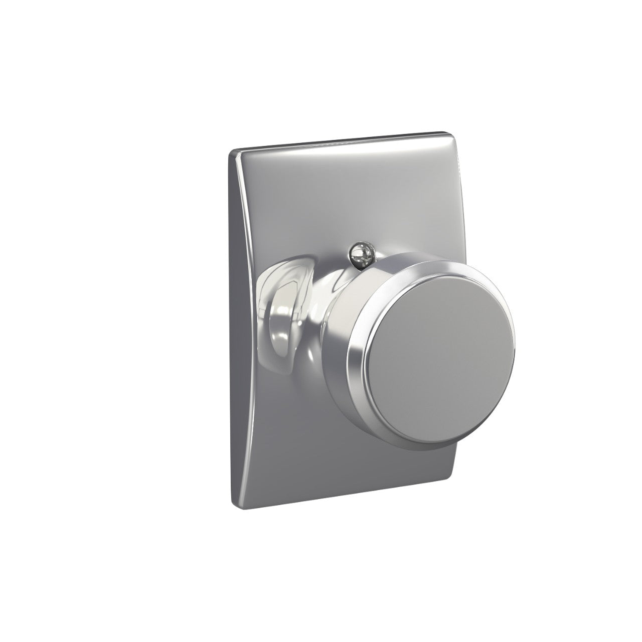 Schlage Bowery Knob With Century Rosette Bright Chrome