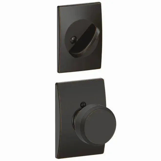 SchlageSchlage Bowery Knob With Century Rosette Interior Active Trim - Exterior Handleset Sold Separately in 