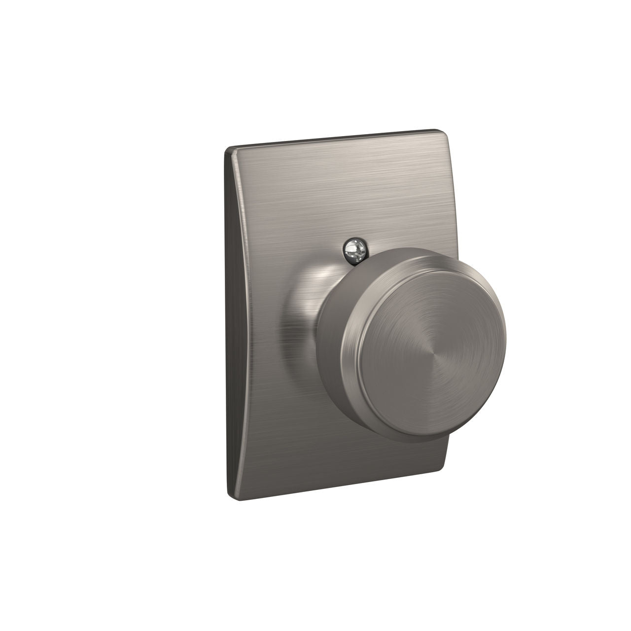 Schlage Bowery Knob With Century Rosette Satin Nickel