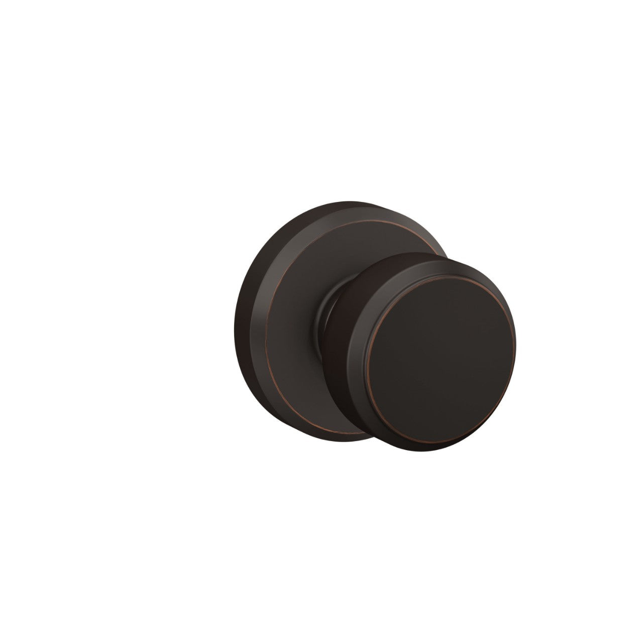 Schlage Bowery Knob with Greyson Rosette Aged Bronze