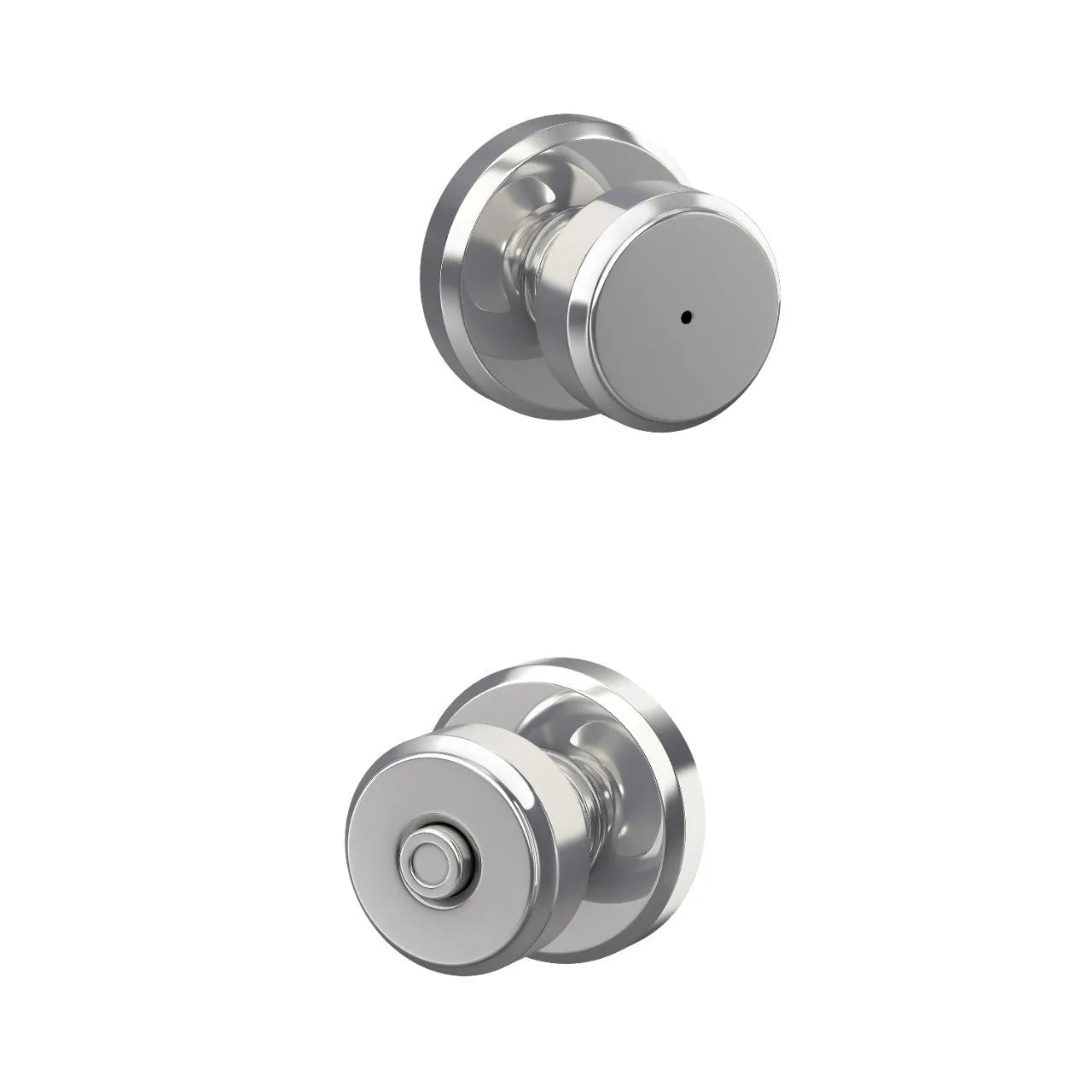 Schlage Bowery Knob with Greyson Rosette Bright Chrome
