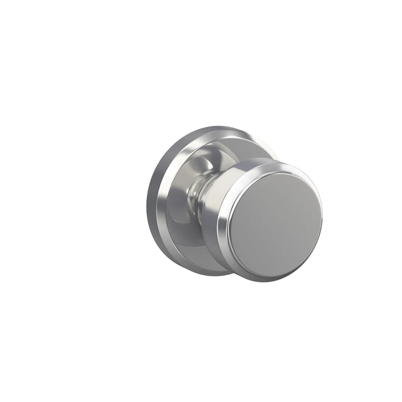 Schlage Bowery Knob with Greyson Rosette Bright Chrome