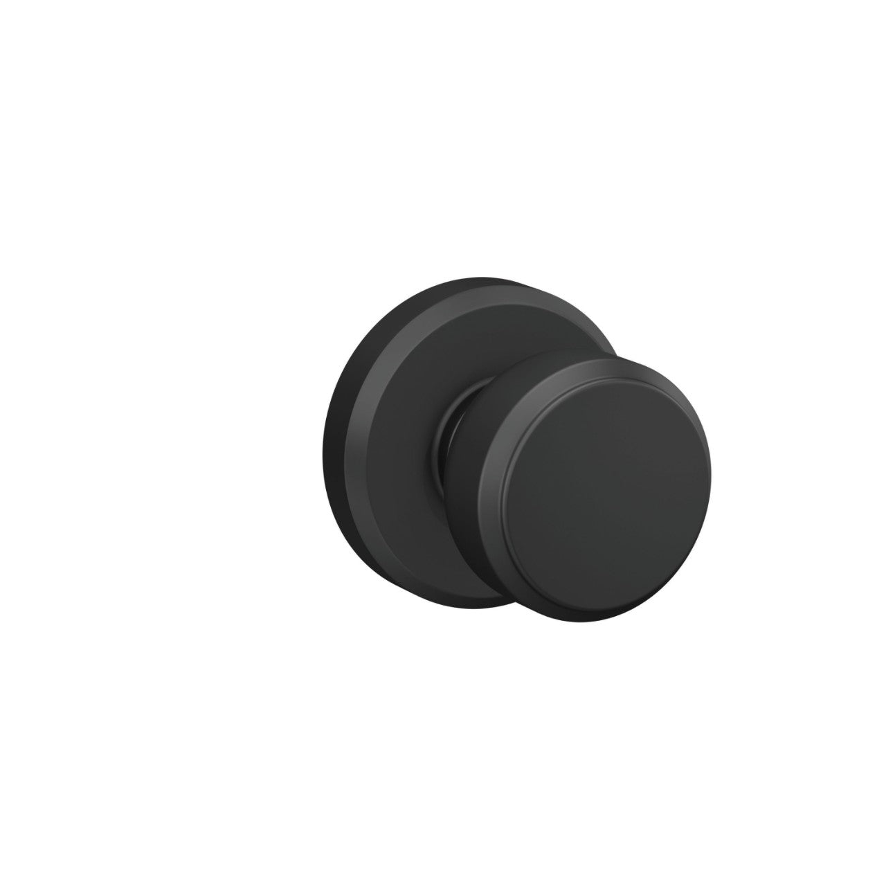 Schlage Bowery Knob with Greyson Rosette Flat Black