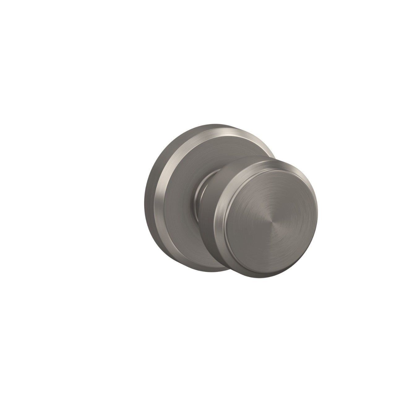 Schlage Bowery Knob with Greyson Rosette Satin Nickel
