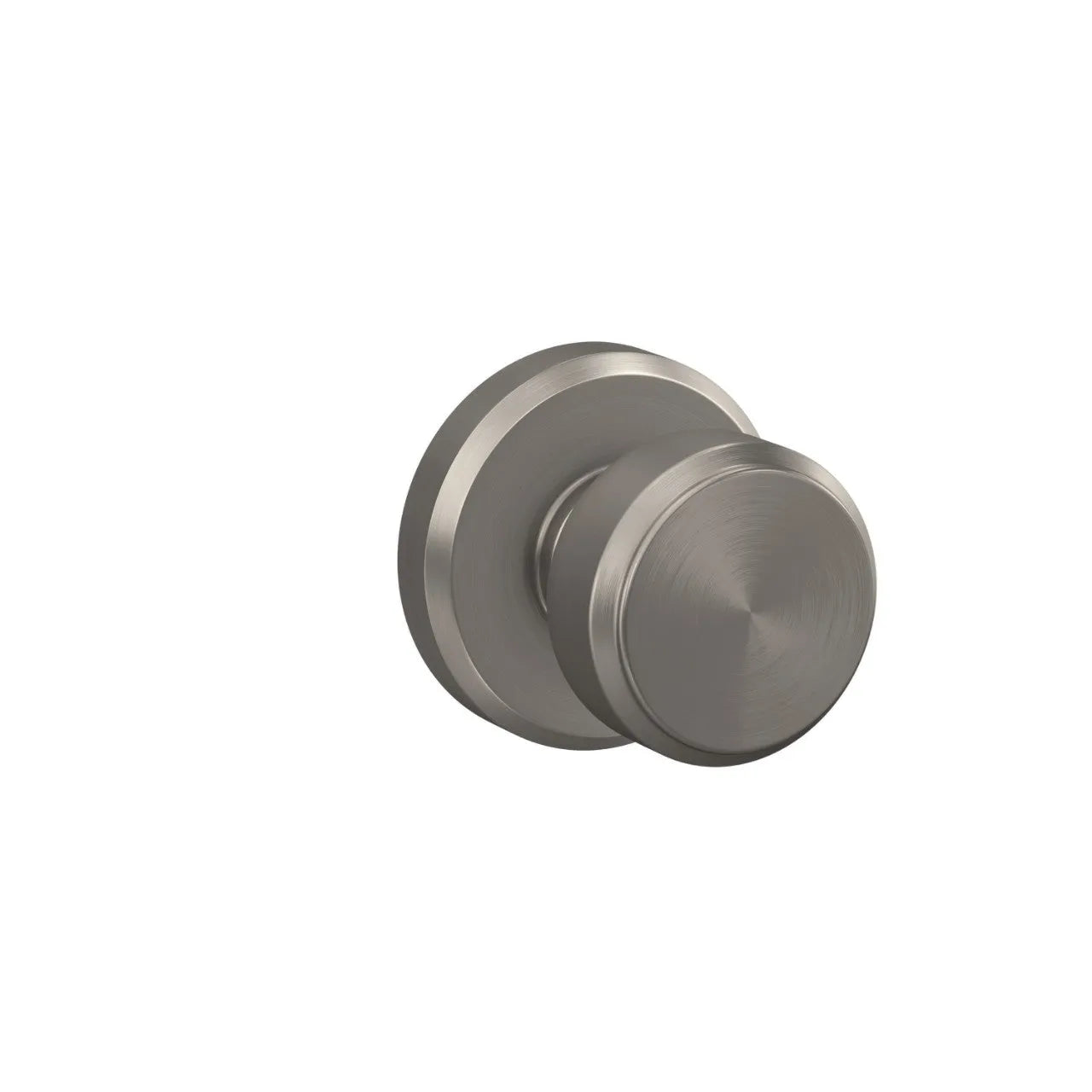 Schlage Bowery Knob with Greyson Rosette Satin Nickel