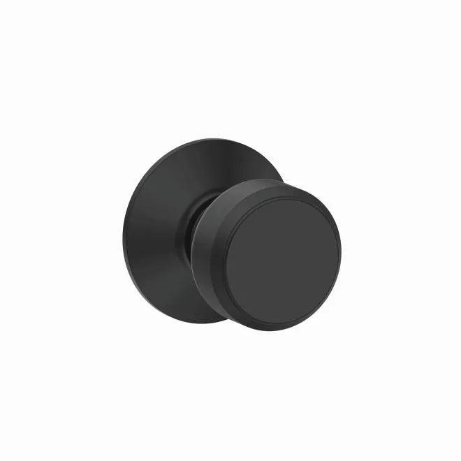 Schlage Bowery Passage Knob in Flat Black finish